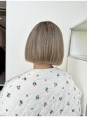 地毛残し　極細ハイライト　海外風ブロンド