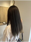 アディクシーカラー　オリーブブラウン　ストレートロング