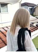 ホワイトグレージュ/ダブルカラー/ケアブリーチ/髪質改善/新潟
