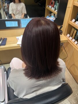 オーガニック ライフ 若葉 鶴ヶ島(organic+life) 秋色◎透明感ミディアムレイヤー×チェリーブラウン