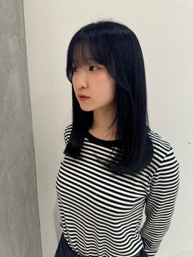 ヨーク(YOKE) ブルーブラックネイビーブルー透明感カラー