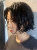 ボブ×パーマ