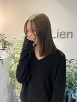 リアン(Lien)&nbsp;ブリーチなしダブルカラー/オリーブベージュ/ヘーゼル/髪質改善