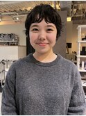 CAF FUKO ショートパーマ/オン眉/オリーブカラー/大阪心斎橋