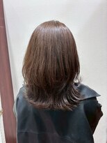 アクセ 無造作ウェーブ×チャコールグレー20代30代40代大人可愛いロング