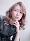 韓国風ヨシンモリ_カーキグレージュマッシュショート_28549