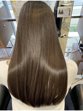 オースティン 調布アミックス(AUSTIN) 大人かわいい前髪セシルカットココアブラウンフリンジウェーブ