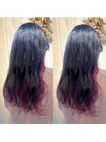 ヘアアトリエコモノ(hair l'atelier KoMoNo) #【インナーカラー☆】ネイビーブルー × ベビーピンク