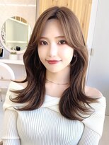 アフロートリノ(AFLOAT Leino)&nbsp;2wayバング 韓国前髪 シースルー ミディアム くびれヘア　顔周り