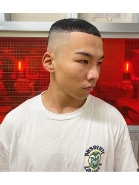 メリケンバーバーショップ トーキョー(MERICAN BARBERSHOP TYO) MEN'SHAIR束感ショート波巻きハイライトマッシュ66