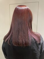 ヘアメイク カン プラスエフ(HAIR MAKE KANN+f)&nbsp;ピンクカラー・姫カット・ミィデイアム
