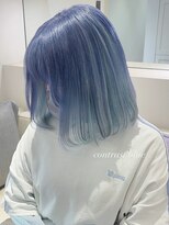 ベレーザ 渋谷(BELEZA)&nbsp;4386ニュアンスカラーブルーシルバーハイトーンカラーボブ