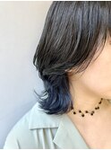 セミディ カール イヤリングカラー(ブリーチ有）×カット 表参道