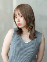 ケアリー 流山おおたかの森(Carelly)&nbsp;大人かわいい前髪セシルカットココアブラウンフリンジウェーブ