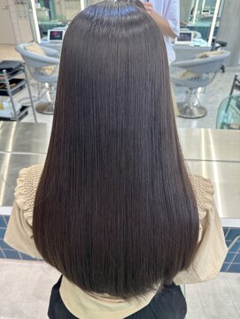 ロンドルーチェ 心斎橋(Lond luce) ダークアッシュ/ミディアムレイヤーカット［髪質改善/縮毛矯正］