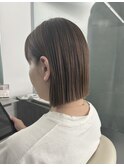 切りっぱなしボブ☆毛流れハイライト