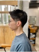 MEN'S HAIRアッシュブラックベリーショート