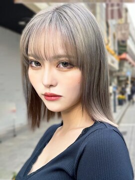 リノショアーズ 日本大通り店(RINOSHORES) 20代30代ダブルカラーブリーチ立体感グラデーション透明感カラー