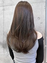 エインアンリー 明治神宮前(AIN.ANLY.)&nbsp;◯オリーブベージュ毛先ワンカールパーマコテ巻き風パーマデジパ