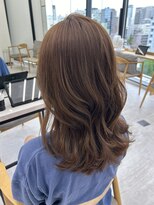 ビューナゴヤ 名駅(VIEW NAGOYA)&nbsp;レイヤーカット/ミディアム/ブラウンカラー/おくれ毛