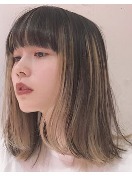 ココラー(COCOlar) 外はねフェイスフレミングカラーインナーカラーハイライトカラー