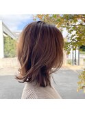 【u.hair】外はねボブ×ベージュカラー/20代/30代/40代/50代