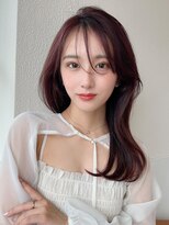 アフロート エル 大阪(AFLOAT L) 【30代40代】顔周りレイヤー/ワインレッド/バーガンディ