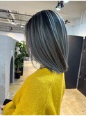 dark gray balayage