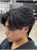 熊本メンズパーマ フェザー センターパート MEN'S HAIR