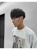 メンズショートマッシュ/フェザーパーマ/横浜