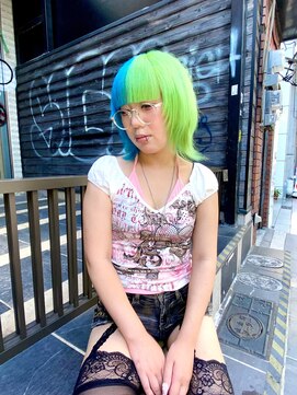 ハビット (habitt) ウルフカット/デザインカラー