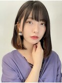 ネビージュ内巻きロブ大人可愛いロングボブベージュインナー