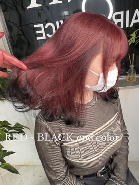 イエナ 渋谷(IENA) デザインカラーケアブリーチダブルカラーワインレッドカラー