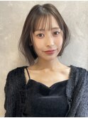 面長 レイヤーボブ シースルーバング  M20251116