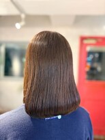 エイム ヘア リアム 調布店(eim hair liam)&nbsp;うる艶ミディ/ミルクティーベージュ/ラテカラー/透明感/モテ髪