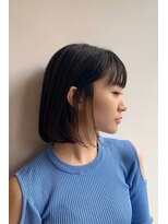 ヌイ 横浜(nui)&nbsp;ボブインナーカラー_厚めバングローライトスリークボブ