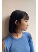 ボブインナーカラー_厚めバングローライトスリークボブ
