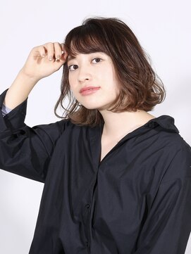 デイジー インデックスヘア 大島店(DAISY index hair) くせ毛風カシスブラウン小顔くびれボブウルフ大島20代30代40代