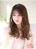 ゆるふわセミロング/ココアグレージュ