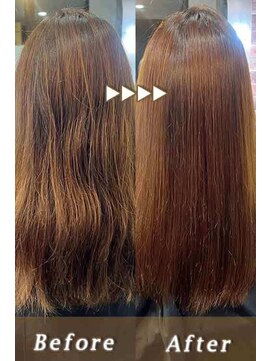 ヘアー リードレス(hair Re:dress) ブラウンナチュラルロングストレートサラ髪髪質改善