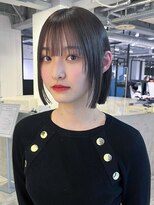 アイティーバイアルバム 八王子店(IT by ALBUM)&nbsp;顔まわりカット_斜めバンググレージュカラーシルキー_ba445491