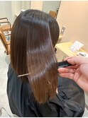 【tetote山口のサロンスタイル】艶髪ストレート/矯正系髪質改善