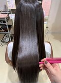 髪質改善カラー　ココアブラウン