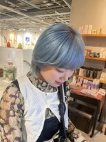 ノラ ヘアーサロン(NORA HAIR SALON)&nbsp;【akane】アイスブルー水色ケアブリーチハイトーンカラー