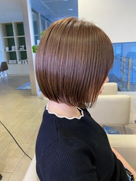 アールヘアーデザイン 藤が丘(r hair design) 小顔見せショートベージュカラーブリーチしない透明感カラー