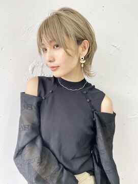 ダブルトーキョー シブヤ(W-TOKYO SHIBUYA) ネオウルフ×ハイベージュボブウルフ　ウルフカット