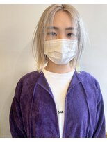 バブルス 春日部店(BUBBLES)&nbsp;ボブ×ホワイトベージュ