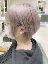 大人ショートボブ×ナチュラルボブ  ブラウンベージュカラー