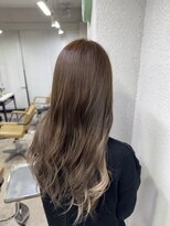 アジールヘア 所沢プロペ通り店(agir hair) ミルクティーベージュエアタッチグラデーション小顔ワンレン所沢