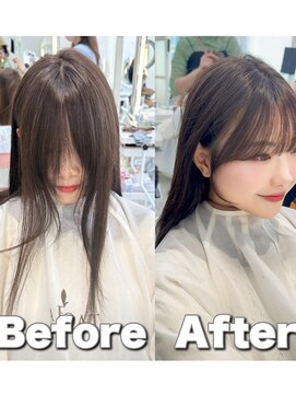 アマトウキョウ アユンチェ(AMA TOKYO×AYUNCHE) 韓国ヘア　2wayバング  レイヤーカット くびれヘア  顔周り/